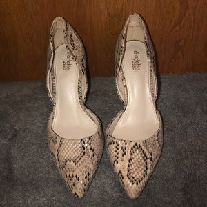 snake print high heels